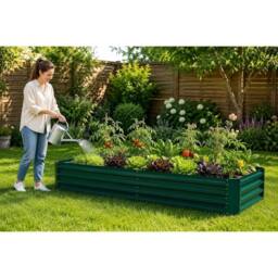 SPETLEK Raised Garden Metal Bed Galvanised Planter Box, 240x60x30cm in Green - Size: 100g - thumbnail 5
