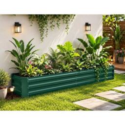 SPETLEK Raised Garden Metal Bed Galvanised Planter Box, 240x60x30cm in Green - Size: 100g - thumbnail 3