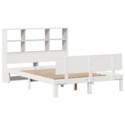 Berkfield Home Decorative Bookcase Bed without Mattress White 160x200cm Solid Wo - Size: 160x200 cm - thumbnail 1
