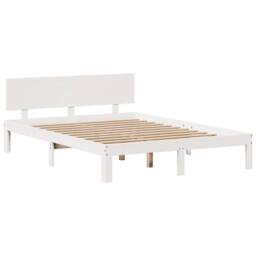 Berkfield Home Decorative Bookcase Bed without Mattress White 160x200cm Solid Wo - Size: 160x200 cm - thumbnail 8