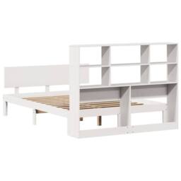 Berkfield Home Decorative Bookcase Bed without Mattress White 160x200cm Solid Wo - Size: 160x200 cm - thumbnail 6