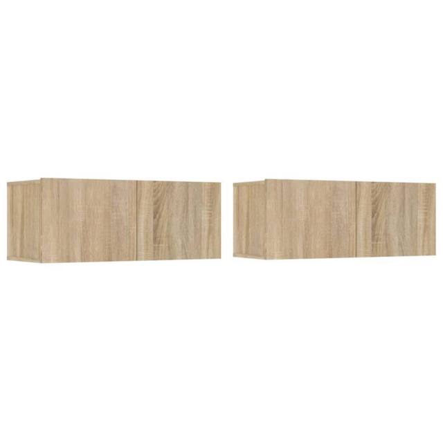 Berkfield Home Classic 4 Piece TV Cabinet Set Sonoma Oak Engineered Wood in Light Brown - image 1