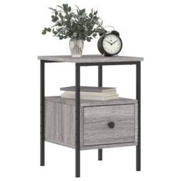 Berkfield Home Durable Bedside Cabinet Grey Sonoma 34x36x50 cm Engineered Wood - Size: 34 x 36 x 50 cm - thumbnail 1