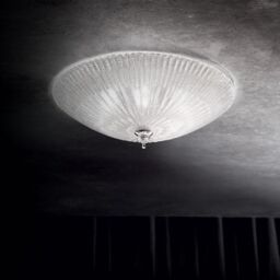 Netlighting Shell 3 Light Indoor Flush Wall Ceiling Light Chrome with Clear Glass E27 in Grey - thumbnail 2