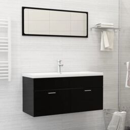 Berkfield Home Built-in Basin with Faucet 101x39x18 cm Ceramic White - Size: 101 x 39 x 18 cm