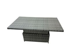 Fimous Rattan Garden Furniture Set 8-seater with 3 Footstools 2 Side Tables in Dark Grey - thumbnail 3