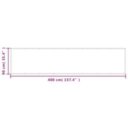 Berkfield Home Balcony Screen Sand 90x400 cm 100% Polyester Oxford in Light Sand - thumbnail 6