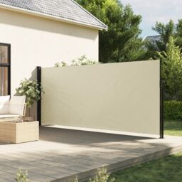 Berkfield Home Retractable Side Awning Cream 160x300 cm - thumbnail 1