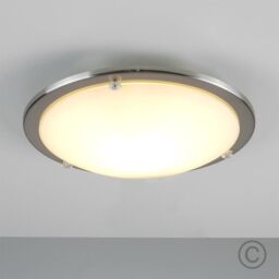 ValueLights Round Flush Silver Ceiling Light (Flush) - thumbnail 3