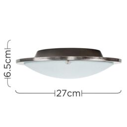ValueLights Round Flush Silver Ceiling Light (Flush) - thumbnail 6