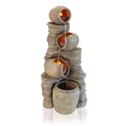 Primrose Water Feature Fountain Cascade Classical Earthenware Pottery 117cm in Stone - thumbnail 1