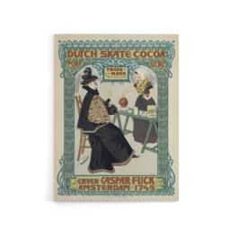 "Artery8 Dutch Skate Cocoa Advert Canvas Wall Art Print Georg van Caspel in Green - Size: W18"" x H24""" - thumbnail 1