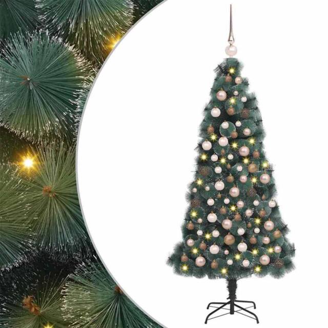 Berkfield Home Artificial Pre-lit Christmas Tree with Ball Set Green 180 cm - image 1