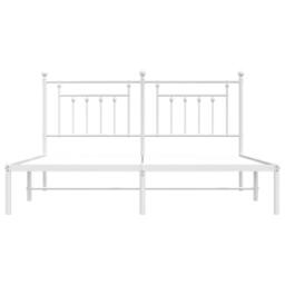 Berkfield Home Metal Bed Frame with Headboard White 160x200 cm - thumbnail 6