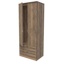 Ready Assembled 2 U Tamworth 2 Door 2 Drawer Wardrobe (Ready Assembled) in Dark Brown - thumbnail 5