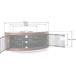 "Centurion Supports PANGEA Beam-Thru Curved Tru-Corner Flat Screen 32""-55"" TV Cabinet" - thumbnail 8