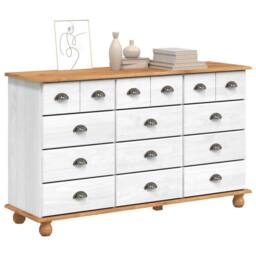"Berkfield Home Chest of Drawers ""ASKIM"" White 79x40x133.5 cm Solid Wood Pine" - thumbnail 3