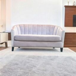 Minster 2 Seater Loveseat Indoor Sofa - Velvet - L74 x W147 x H80 cm - Pink - Size: 1 Pack - thumbnail 1