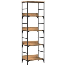 Berkfield Home Bookshelf Artisan Oak 50x33x153 cm Engineered Wood in Brown - Size: 50 x 33 x 153 cm - thumbnail 2