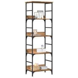 Berkfield Home Bookshelf Artisan Oak 50x33x153 cm Engineered Wood in Brown - Size: 50 x 33 x 153 cm - thumbnail 3