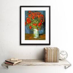 "Artery8 Painting Van Gogh Red Poppies Old Master 12x16"" Framed Wall Art Print - Size: W12"" x H16""" - thumbnail 2