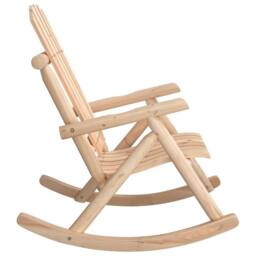 Berkfield Home Garden Rocking Chair 69x96x101 cm Solid Wood Spruce in Natural - Size: 69 x 96 x 101 cm - thumbnail 4