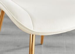 FurnitureboxUK Giovani 4 Grey Dining Table & 4 Pesaro Gold Leg Chairs in Cream - thumbnail 6