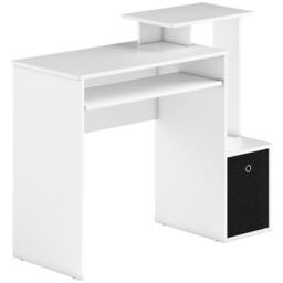 Wyld Haus Tono 100cm White Home Office Desk Sliding Keyboard Tray & Fabric - thumbnail 2