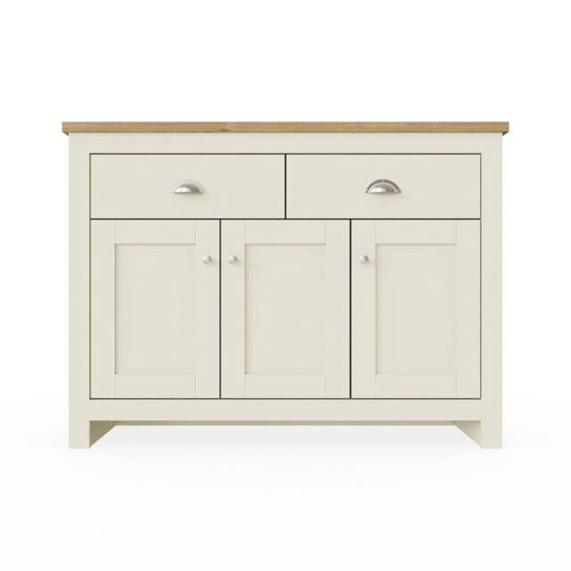 PAWNORA 3 Door 2 Drawer Sideboard Storage Cabinet in Cream - image 1