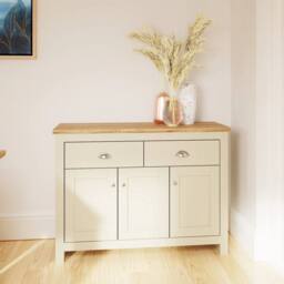 PAWNORA 3 Door 2 Drawer Sideboard Storage Cabinet in Cream - thumbnail 5