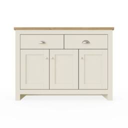 PAWNORA 3 Door 2 Drawer Sideboard Storage Cabinet in Cream - thumbnail 1