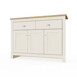 PAWNORA 3 Door 2 Drawer Sideboard Storage Cabinet in Cream - thumbnail 3