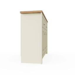 PAWNORA 3 Door 2 Drawer Sideboard Storage Cabinet in Cream - thumbnail 4