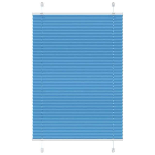 Berkfield Home Pleated Blind Blue 80x100 cm Fabric Width 79.4 cm Polyester - image 1
