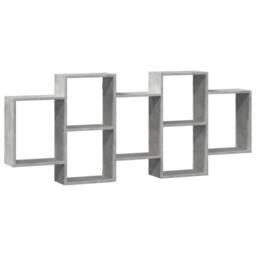 Berkfield Home Wall Shelf Concrete Grey 159x18x65 cm Engineered Wood - Size: 159 x 18 x 65 cm - thumbnail 1