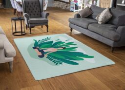 Benjamin Tate Design Woman Meditating Designer Rug in Natural - Size: Large - thumbnail 2