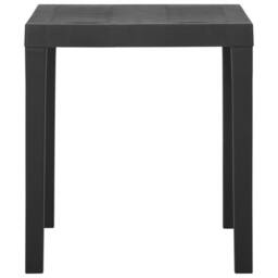 Berkfield Home Garden Table Grey 79x65x72 cm Plastic - Size: 79 x 65 x 72 cm - thumbnail 3