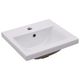 Berkfield Home Built-in Basin 42x39x18 cm Ceramic White - Size: 42 x 39 x 18 cm - thumbnail 2