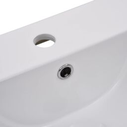 Berkfield Home Built-in Basin 42x39x18 cm Ceramic White - Size: 42 x 39 x 18 cm - thumbnail 5
