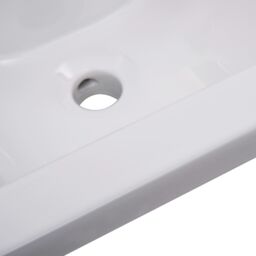 Berkfield Home Built-in Basin 42x39x18 cm Ceramic White - Size: 42 x 39 x 18 cm - thumbnail 6