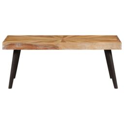Berkfield Home Coffee Table Solid Mango Wood 90x55x36 cm in Brown - Size: 90 x 55 x 36 cm - thumbnail 2