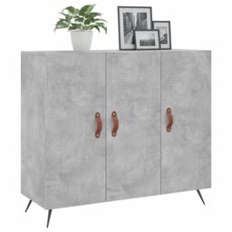 Berkfield Home Sideboard Concrete Grey 90x34x80 cm Engineered Wood - Size: 90 x 34 x 80 cm - thumbnail 3