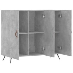 Berkfield Home Sideboard Concrete Grey 90x34x80 cm Engineered Wood - Size: 90 x 34 x 80 cm - thumbnail 5