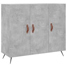 Berkfield Home Sideboard Concrete Grey 90x34x80 cm Engineered Wood - Size: 90 x 34 x 80 cm - thumbnail 2