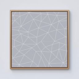 Warren Reed - Designer Geometric Triangle Pattern Framed Canvas in Light Brown - Size: w40 inch x h40 inch - thumbnail 1
