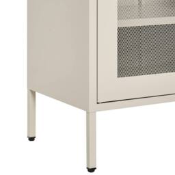 Wyld and Coco Industrial Office Cabinet Beige 2-Door Metal with Locks - thumbnail 7
