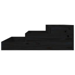 Berkfield Home Planter Black 78x78x27 cm Solid Wood Pine - Size: 78 x 78 x 27 cm - thumbnail 5