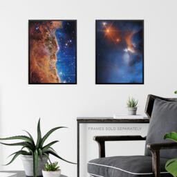 Artery8 Pack of 4 NASA James Webb Space Telescope Images Cosmic Cliffs Carina Nebula Stellar Lifecycle 30 Doradus Stars Unframed Wall Art Living Room - thumbnail 6