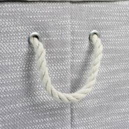 JVL Serena Foldable Laundry Hamper with Lid in Light Grey - thumbnail 5