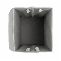 JVL Serena Foldable Laundry Hamper with Lid in Light Grey - thumbnail 7